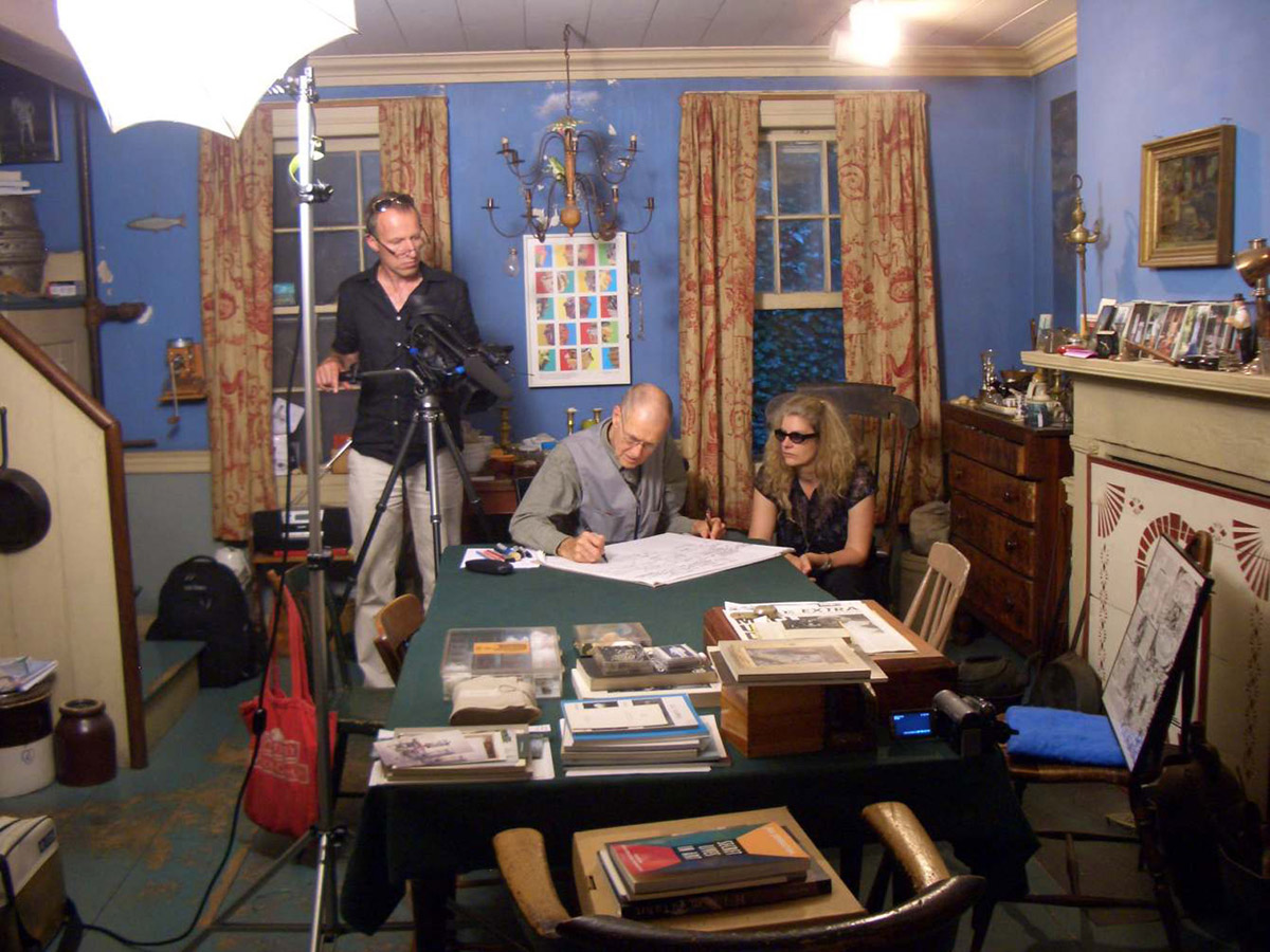 In the studio of Geoffrey Hendricks. New York, 2009. Photo by Christoph Schreiber.