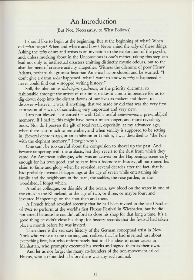 MyLife in Flux -- And Vice Versa (excerpts), Emmett Williams