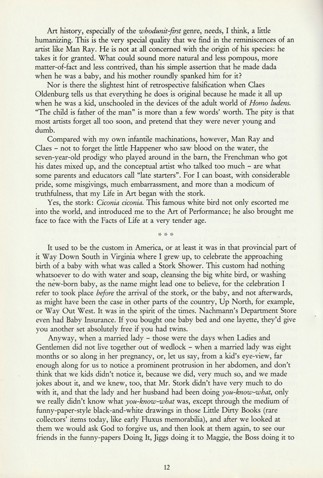 MyLife in Flux -- And Vice Versa (excerpts), Emmett Williams