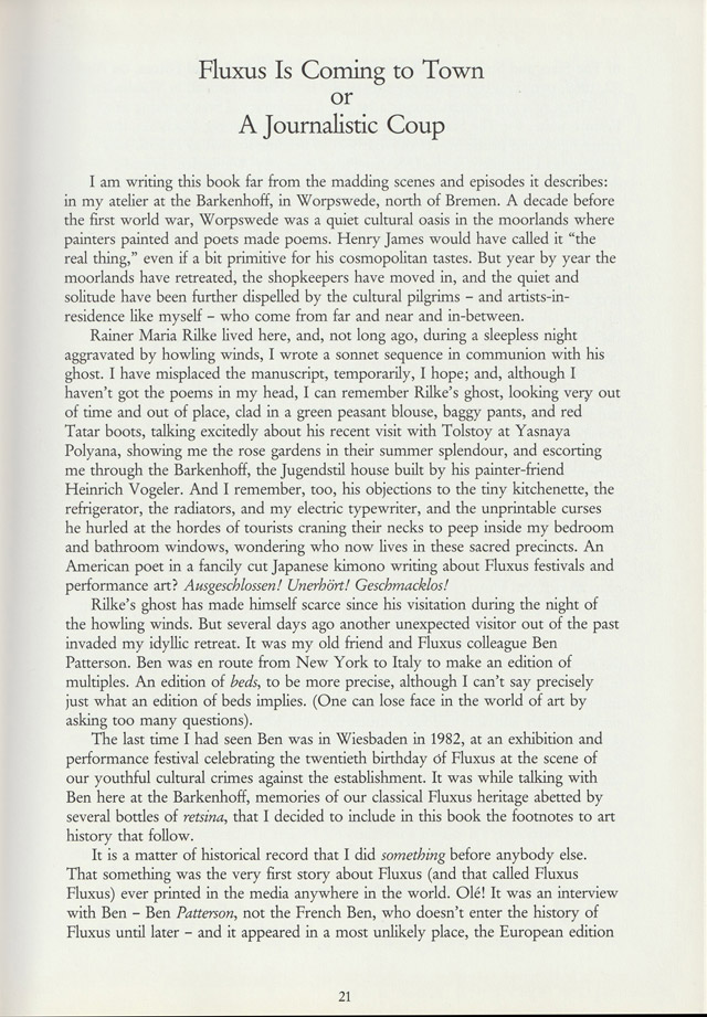 MyLife in Flux -- And Vice Versa (excerpts), Emmett Williams