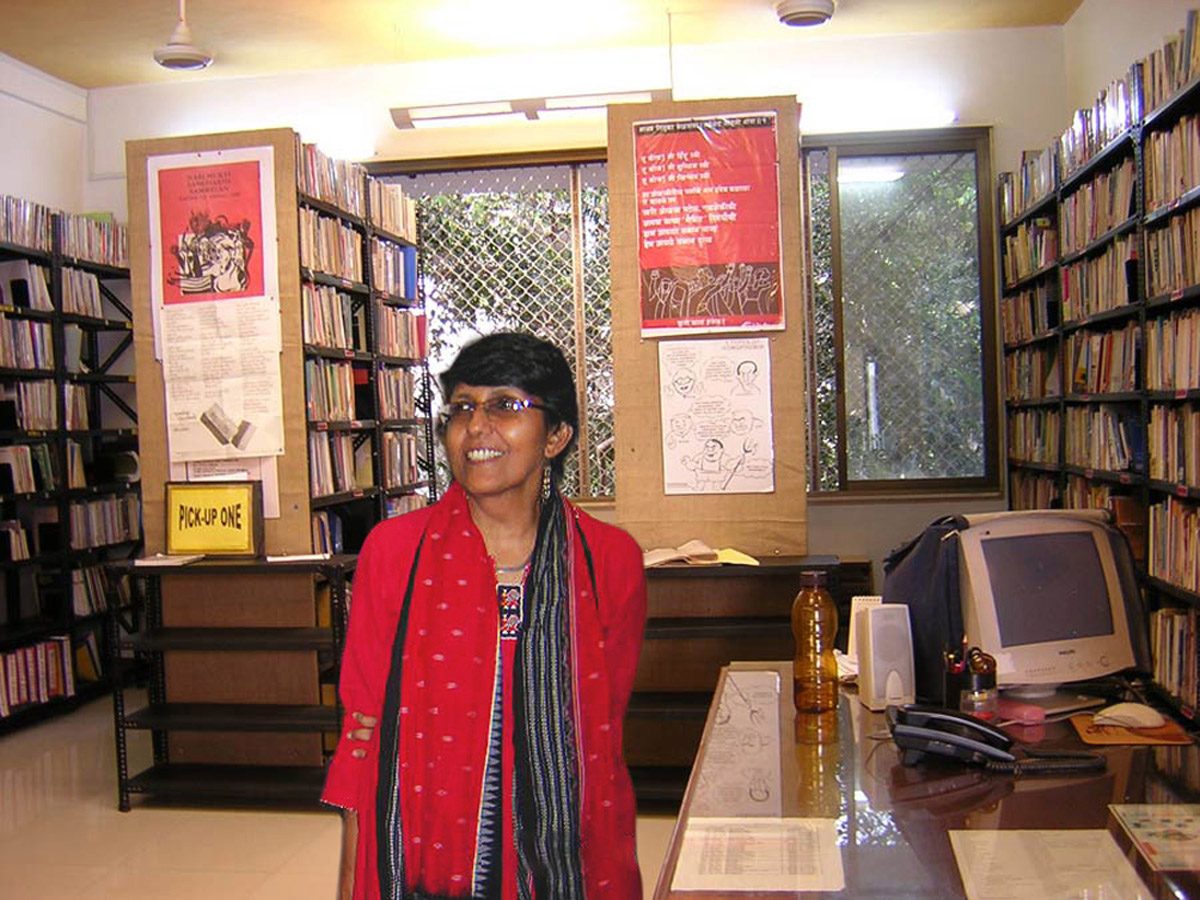 fig. 1. Nandita Gandhi in Akshara, 1991. Photographer unknown.  Courtesy of Nandita Gandhi. 