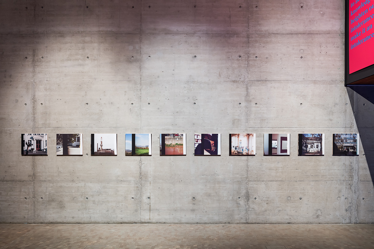 Ana Hoffner ex-Prvulovic*, Active Intolerance, installation, 2021/23. Six A0 posters, each 118.2 x 168 cm; 10 fine art prints on Hahnemühle paper.  Photo: kunst-dokumentation.com
