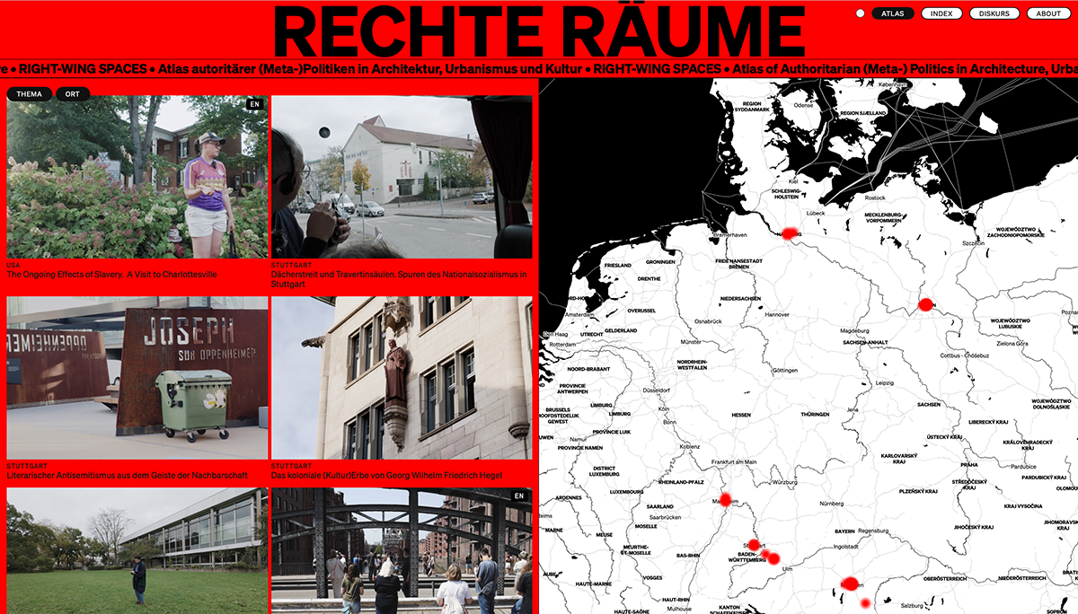 fig. 2:  Screenshot of rechteraeume.net video platform.