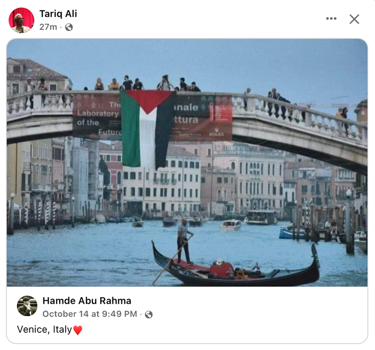 figs. 4:  Anti-Israel agitation during the Venice Architecture Biennale 2023 included a graffiti attack on the Israeli pavilion.