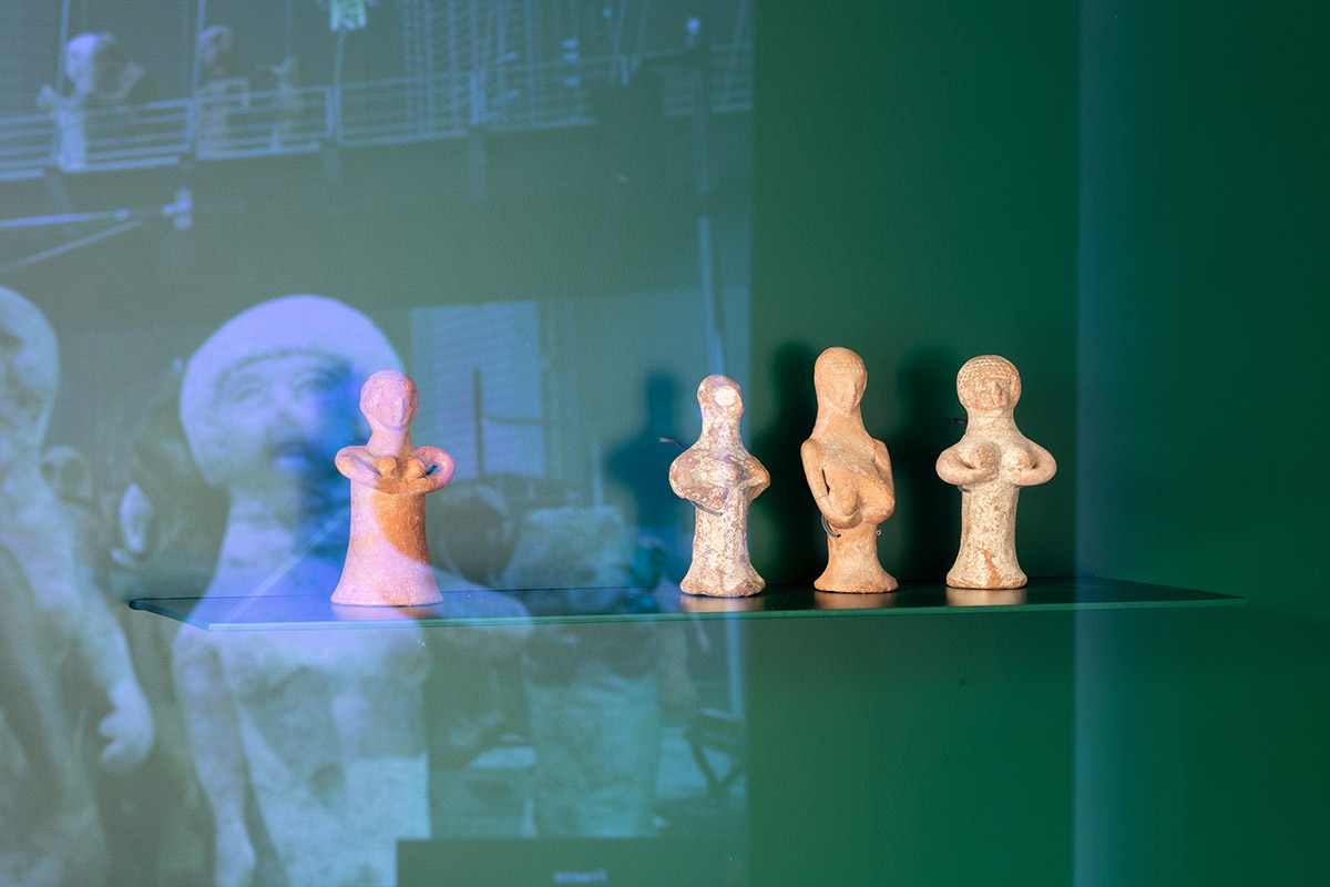 (M)otherland, exhibition installation detail, The Israel Pavilion at the 60th International Art Exhibition La Biennale di Venezia, 2024. Image: Tal Nisim.