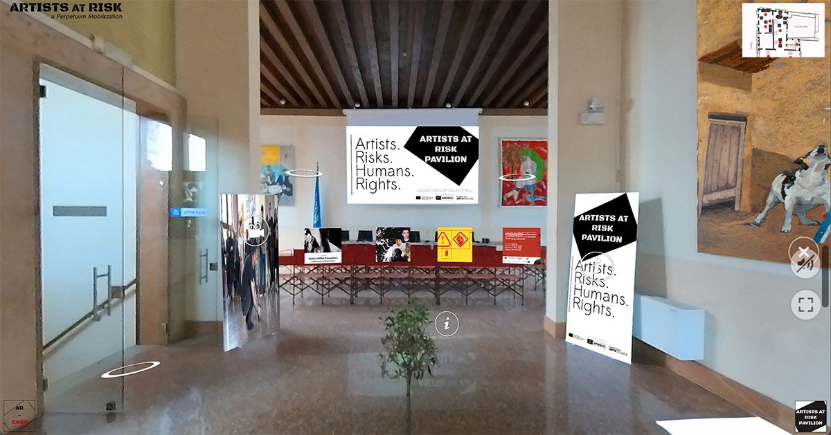 Screenshot virtual.artistsatrisk.org