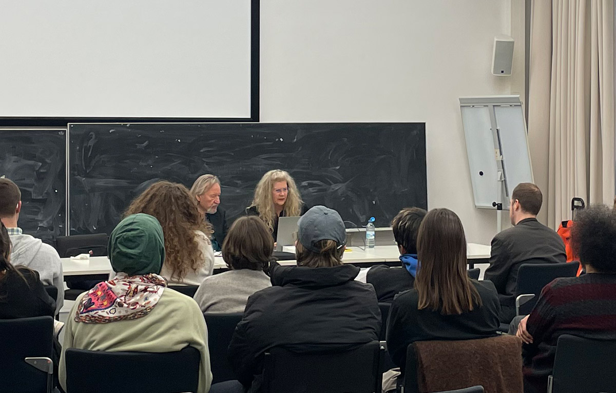 Klaus Theweleit with Dorothee Richter at UdK, Berlin