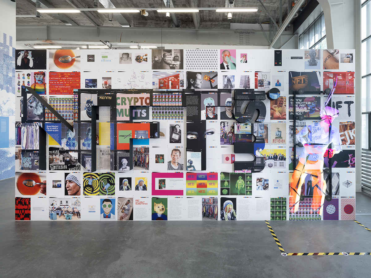 Installation view of DYOR—NFTism at Kunsthalle Zürich. Photograph by Julien Gremaud © Kunsthalle Zürich