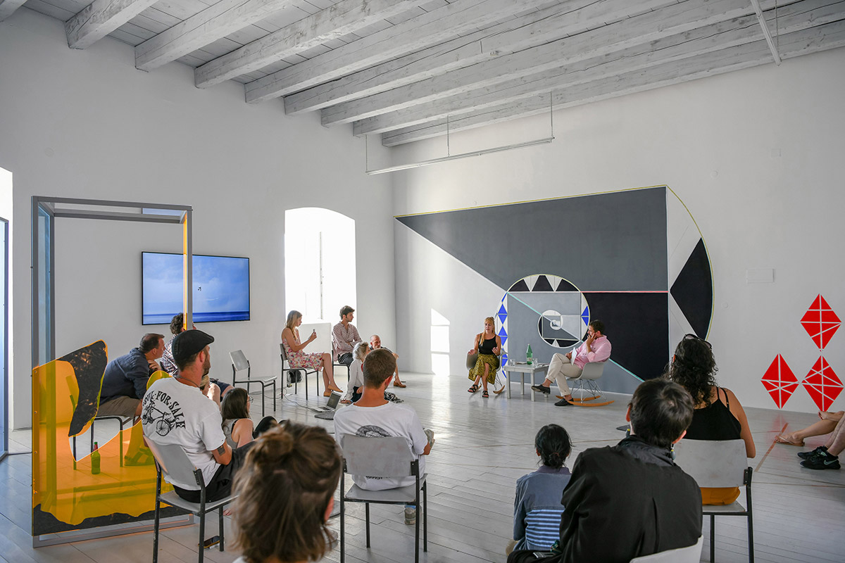 3RD-SPC./RP – no. 4, Time Dilation and EU/rope – a Matter of Perspective, panel discussion, Art Association RIZOM [ K ], Frankopan Castle, Kraljevica, 2023. Photo: Juraj Vuglacˇ.